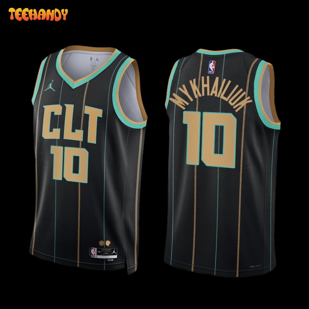 Charlotte Hornets Svi Mykhailiuk 2022-23 City Edition Jersey Black