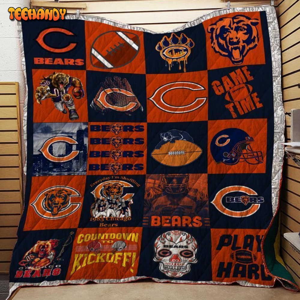 Chicago Bears 3D Customized Quilt Blanket