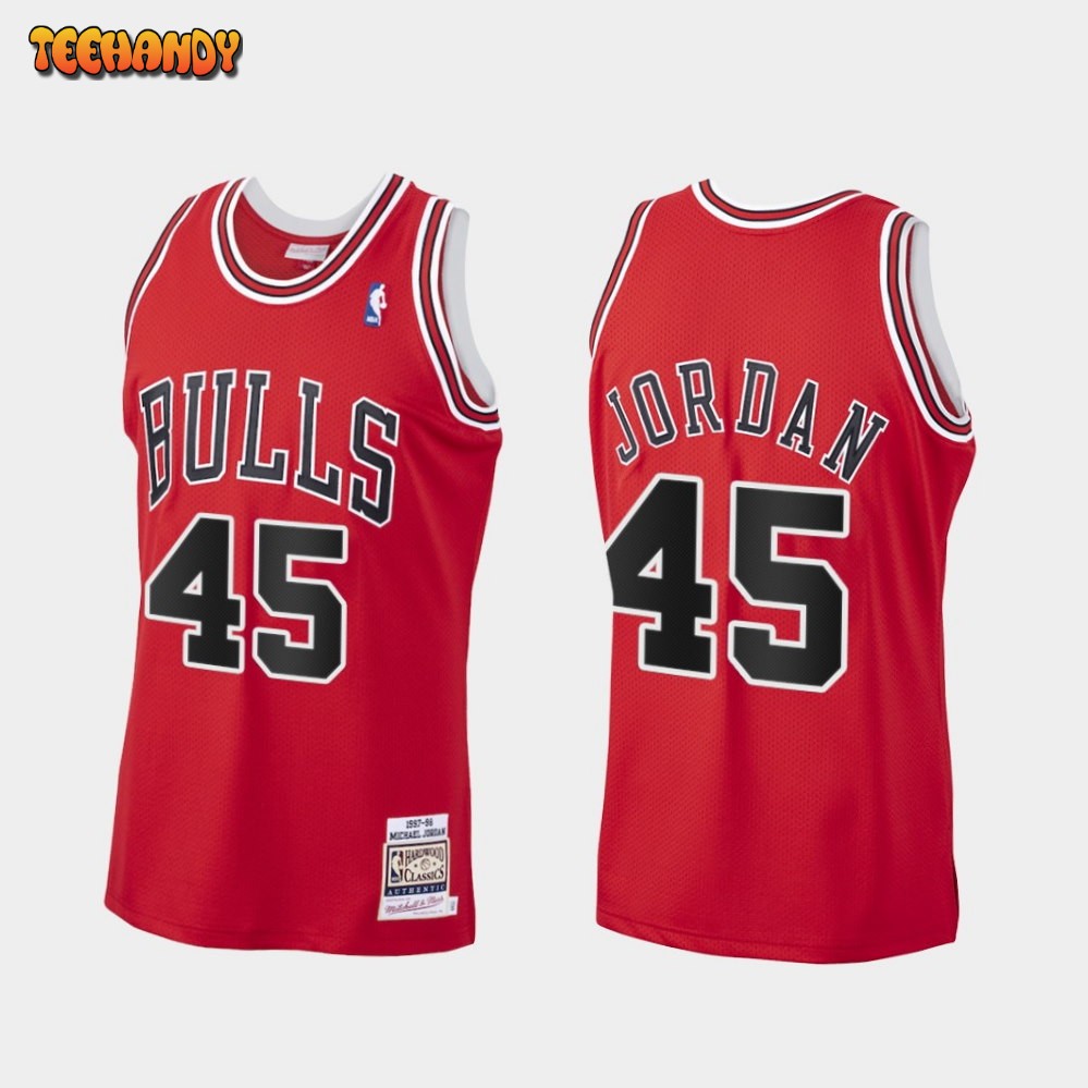 Chicago Bulls 45 Michael Jordan Red 1984-85 Throwback Jersey