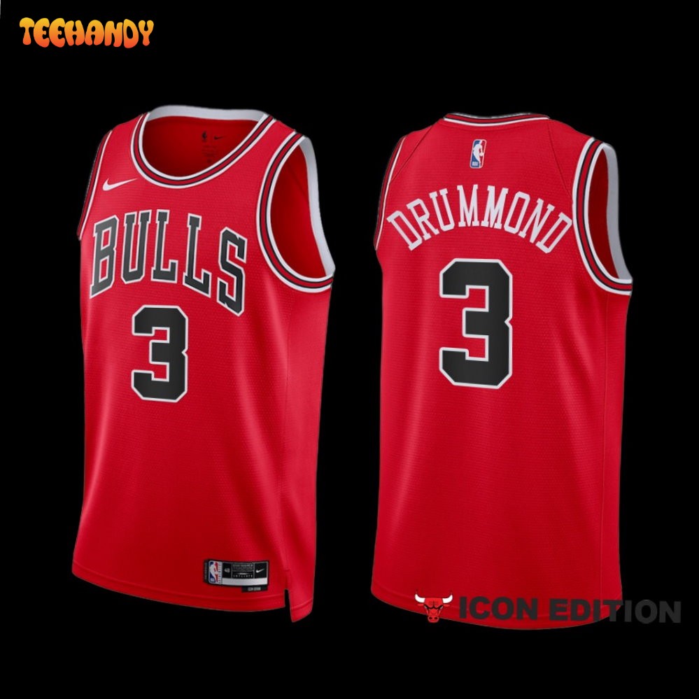 Chicago Bulls Andre Drummond 2022-23 Red Icon Edition Jersey