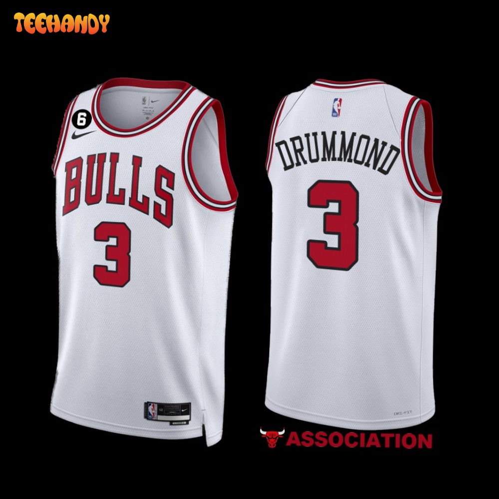 Chicago Bulls Andre Drummond 2022-23 White Association Jersey