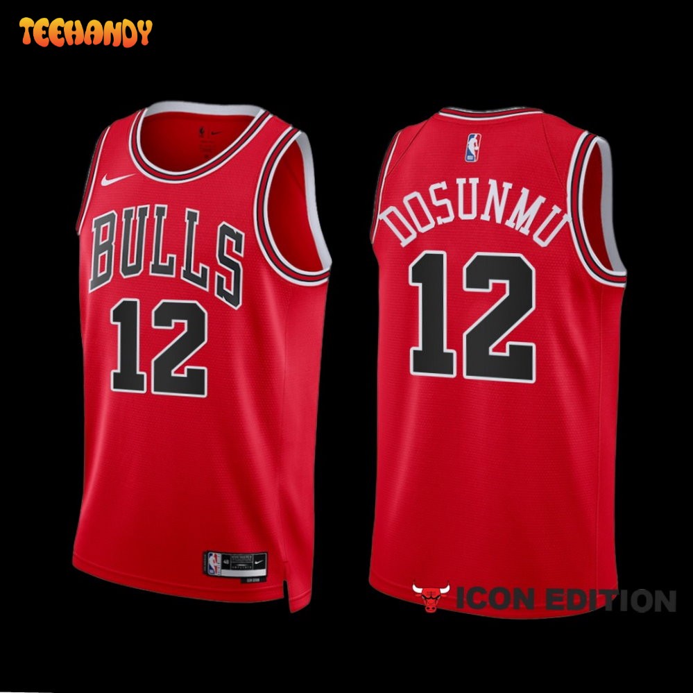 Chicago Bulls Ayo Dosunmu 2022-23 Red Icon Edition Jersey