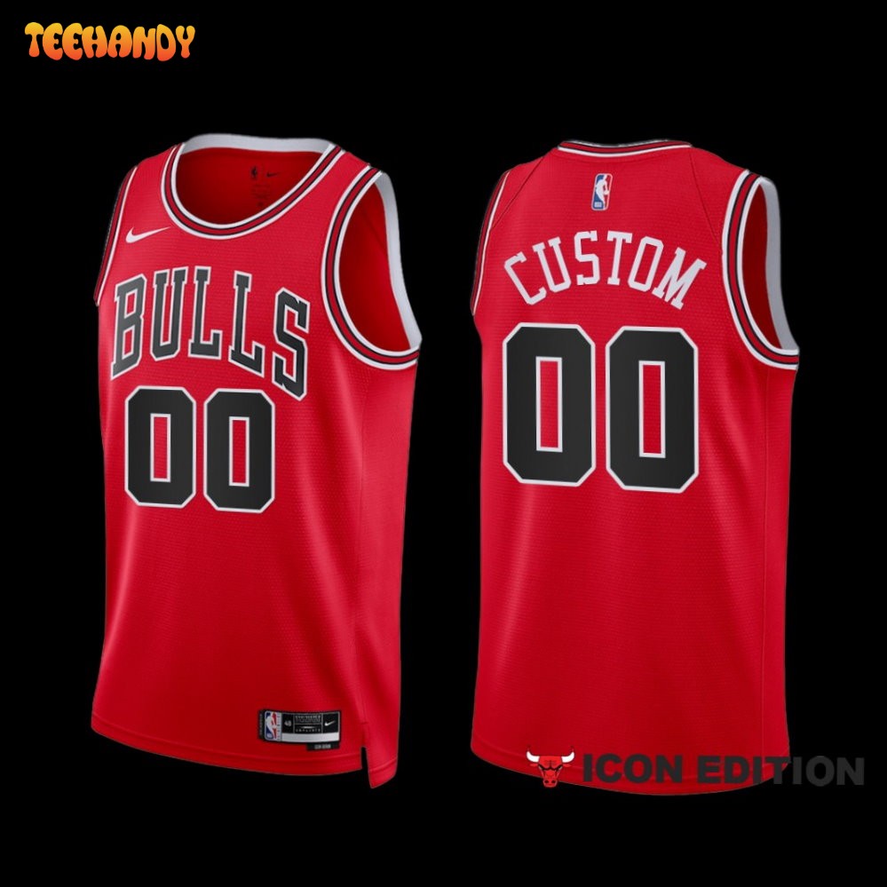 Chicago Bulls Custom 2022-23 Red Icon Edition Jersey