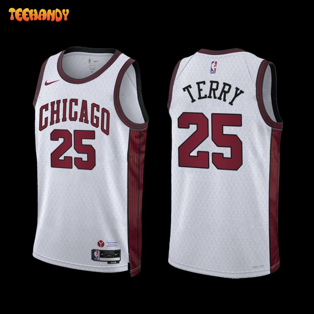 Chicago Bulls Dalen Terry 2022-23 City Edition Jersey – White