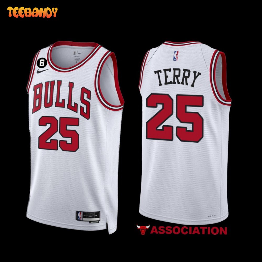 Chicago Bulls Dalen Terry 2022-23 White Association Edition Jersey