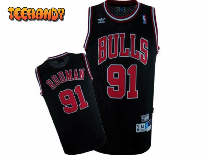 Chicago Bulls Dennis Rodman Black Vintage Jersey