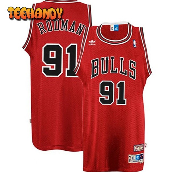 Chicago Bulls Dennis Rodman Red Vintage Jersey