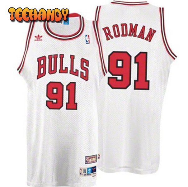 Chicago Bulls Dennis Rodman White Vintage Jersey