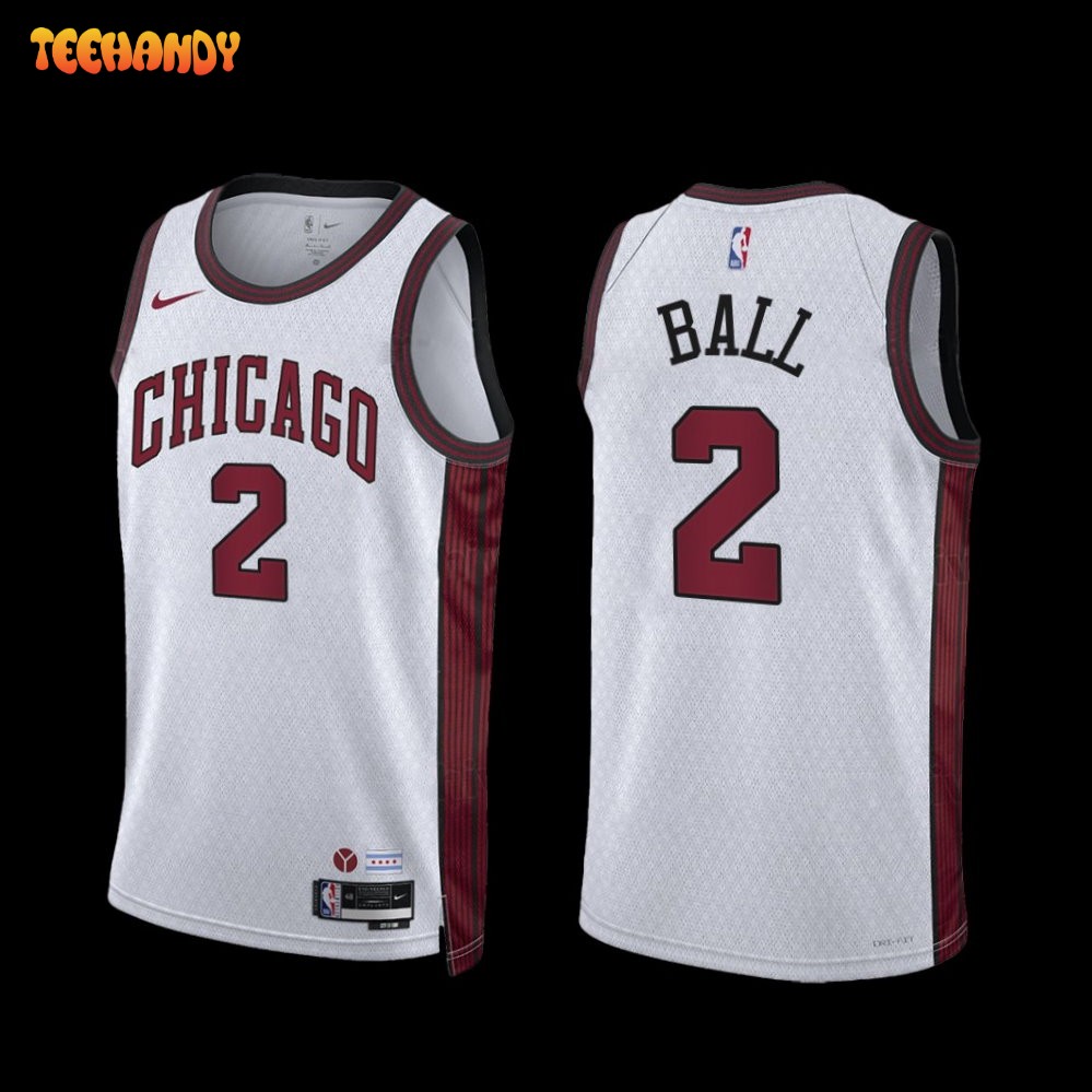 Chicago Bulls Lonzo Ball 2022-23 City Edition Jersey White