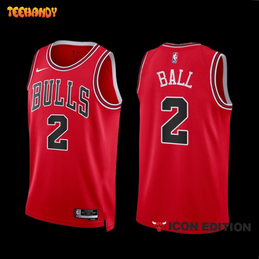 Chicago Bulls Lonzo Ball 2022-23 Red Icon Edition Jersey