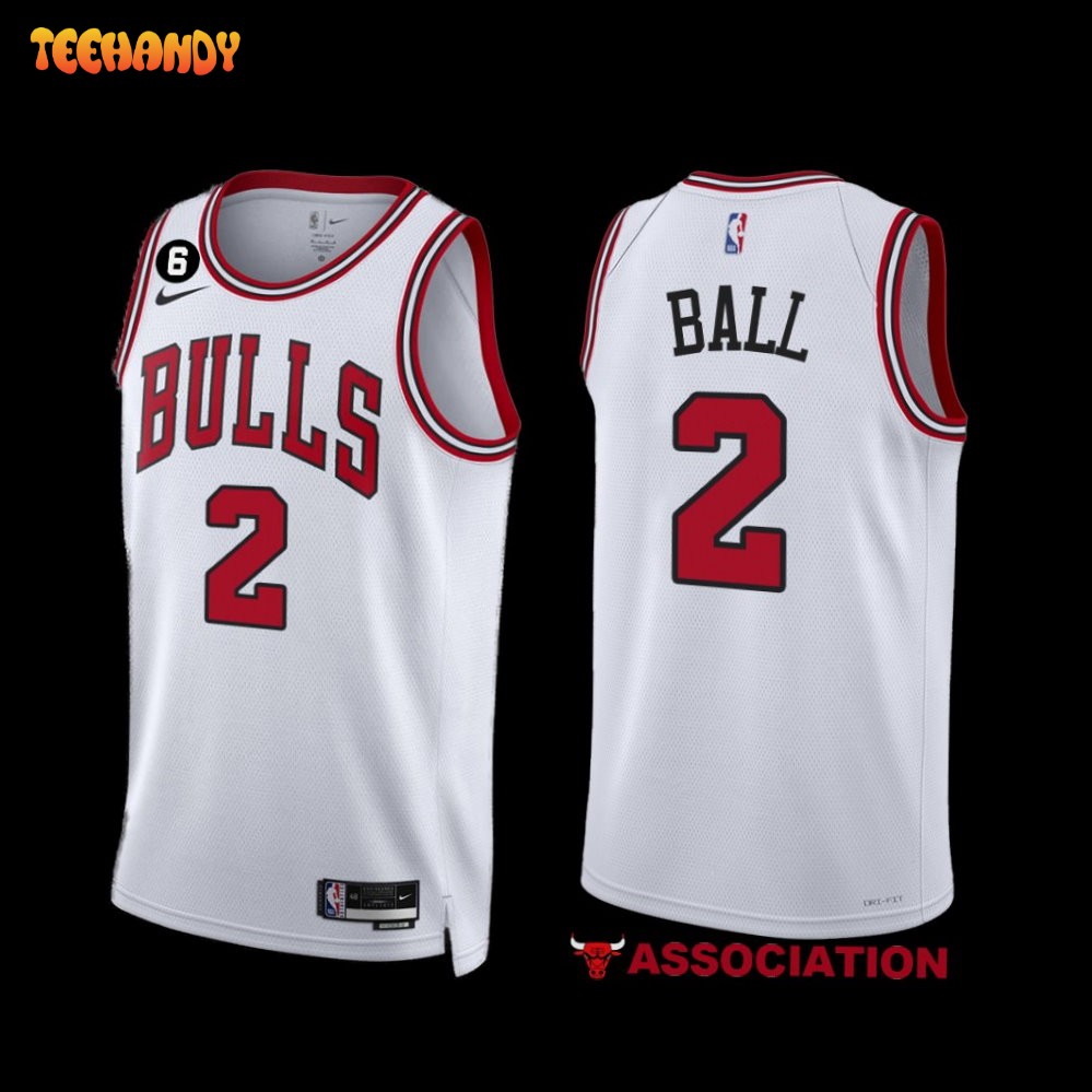 Chicago Bulls Lonzo Ball 2022-23 White Association Edition Jersey