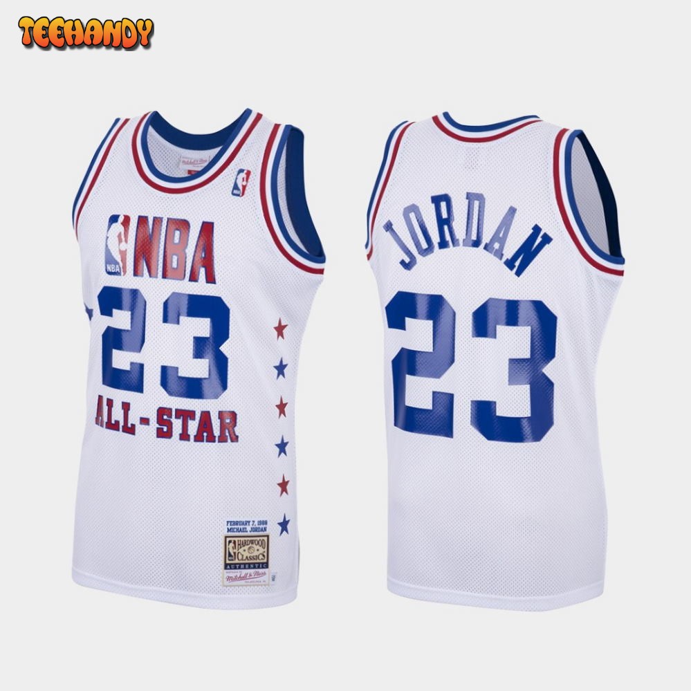 Chicago Bulls Michael Jordan 1988 All Star White Throwback Jersey