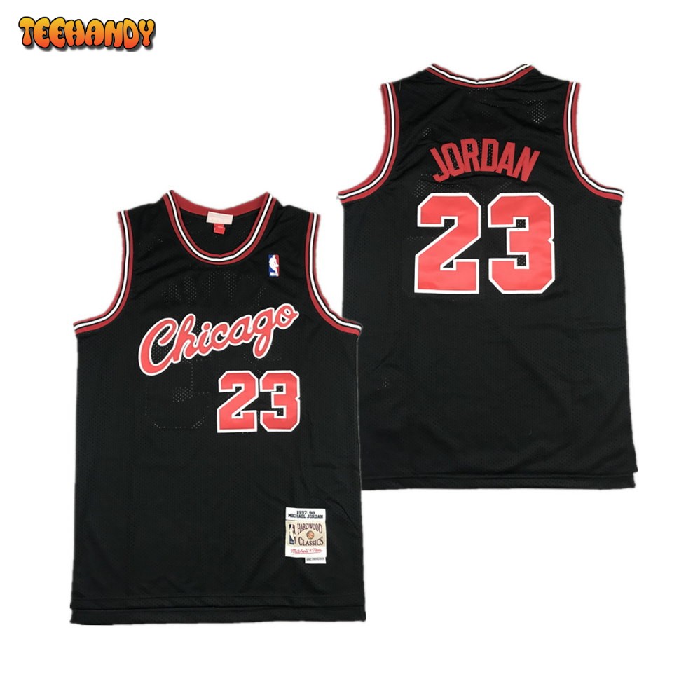 Chicago Bulls Michael Jordan Black 1997 1998 Throwback Jersey
