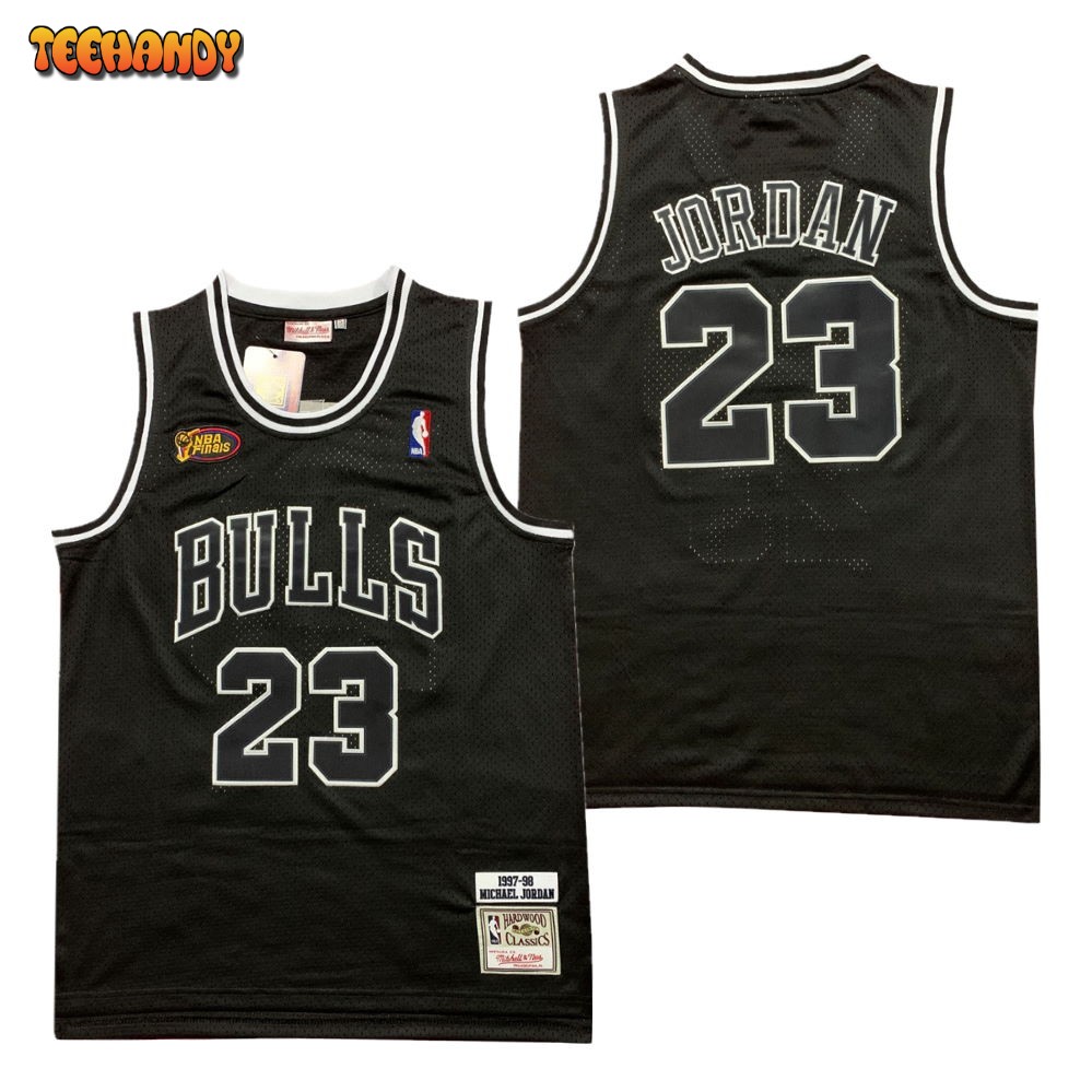 Chicago Bulls Michael Jordan Black 1997-98 Finals Throwback Jersey