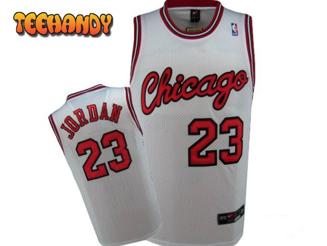 Chicago Bulls Michael Jordan White Throwback Jersey