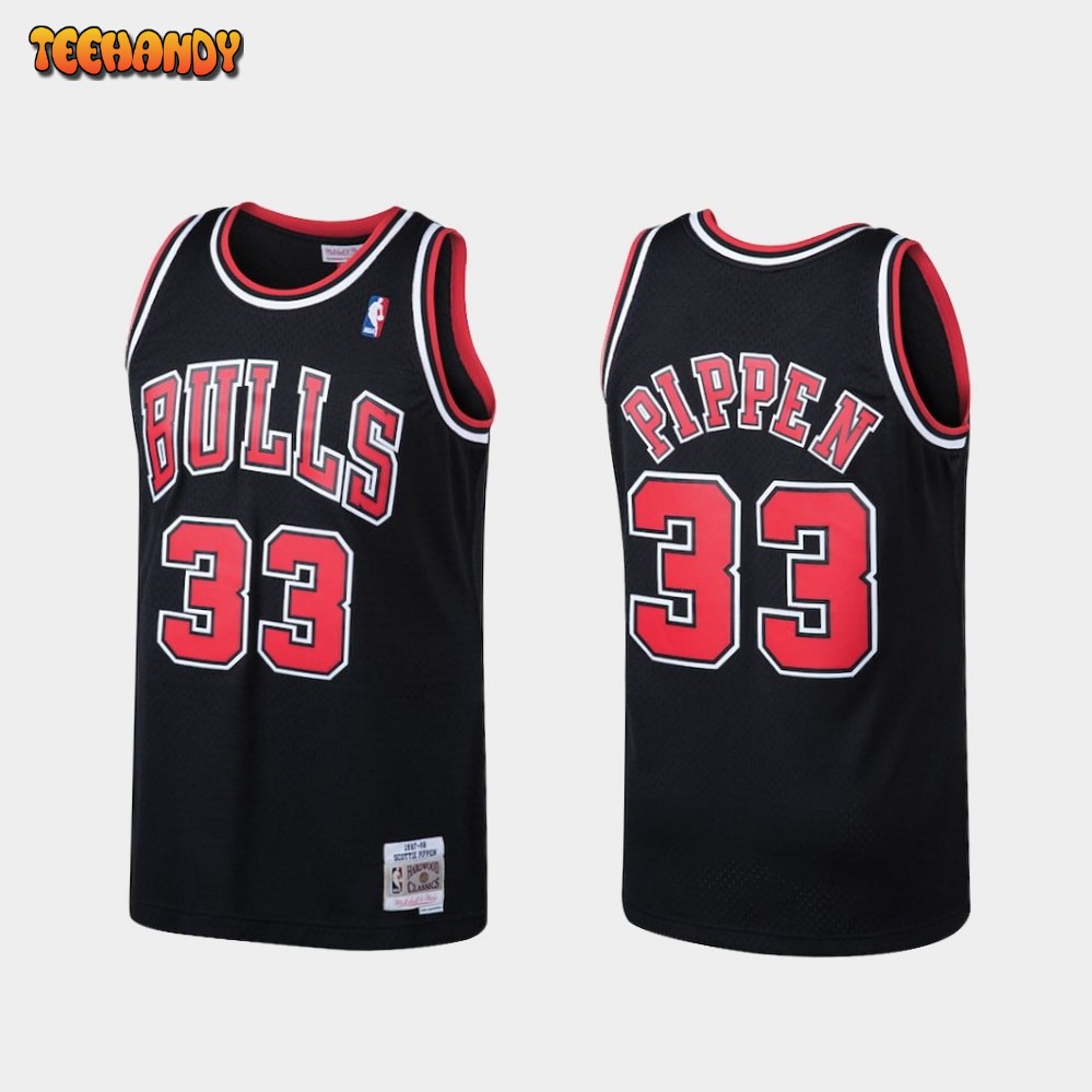 Chicago Bulls Scottie Pippen Black 1997-98 Throwback Jersey