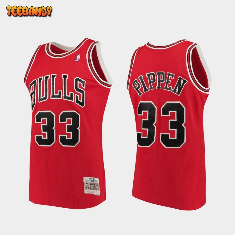 Chicago Bulls Scottie Pippen Red 1997-98 Throwback Jersey