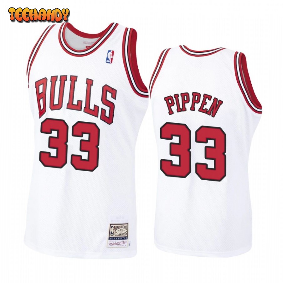 Chicago Bulls Scottie Pippen White Throwback Jersey