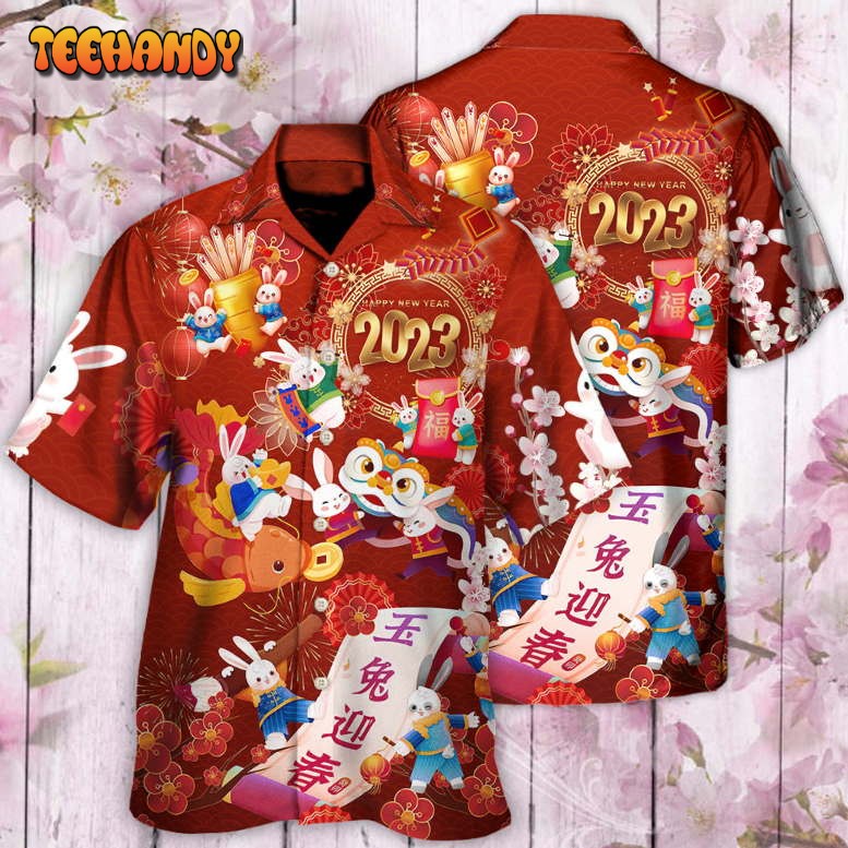 Chinese Lunar Year Rabbit Happy New Year 2023 Hawaiian Shirt