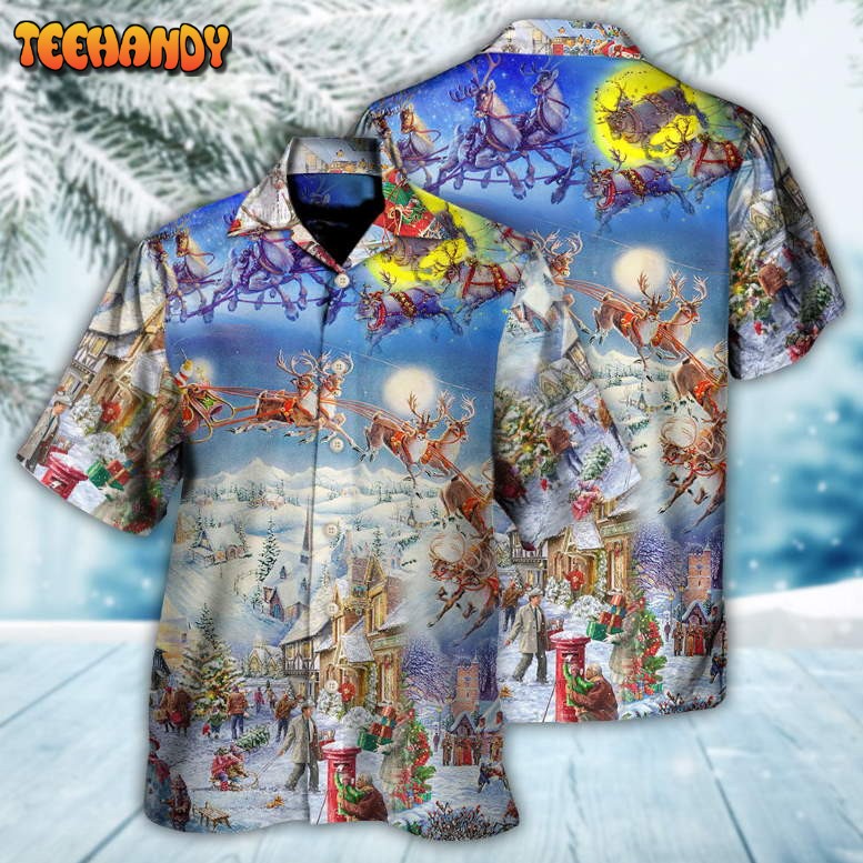 Christmas Be Santa With Reindeer Hawaiian Shirt