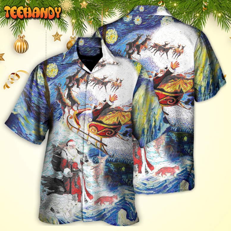 Christmas Friendly Santa With Animals Hawaiian Shirt