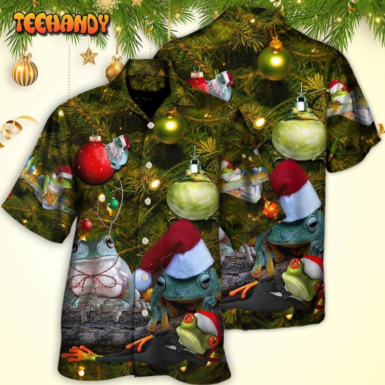 Christmas Frog Merry Christmas Bauble Hawaiian Shirt