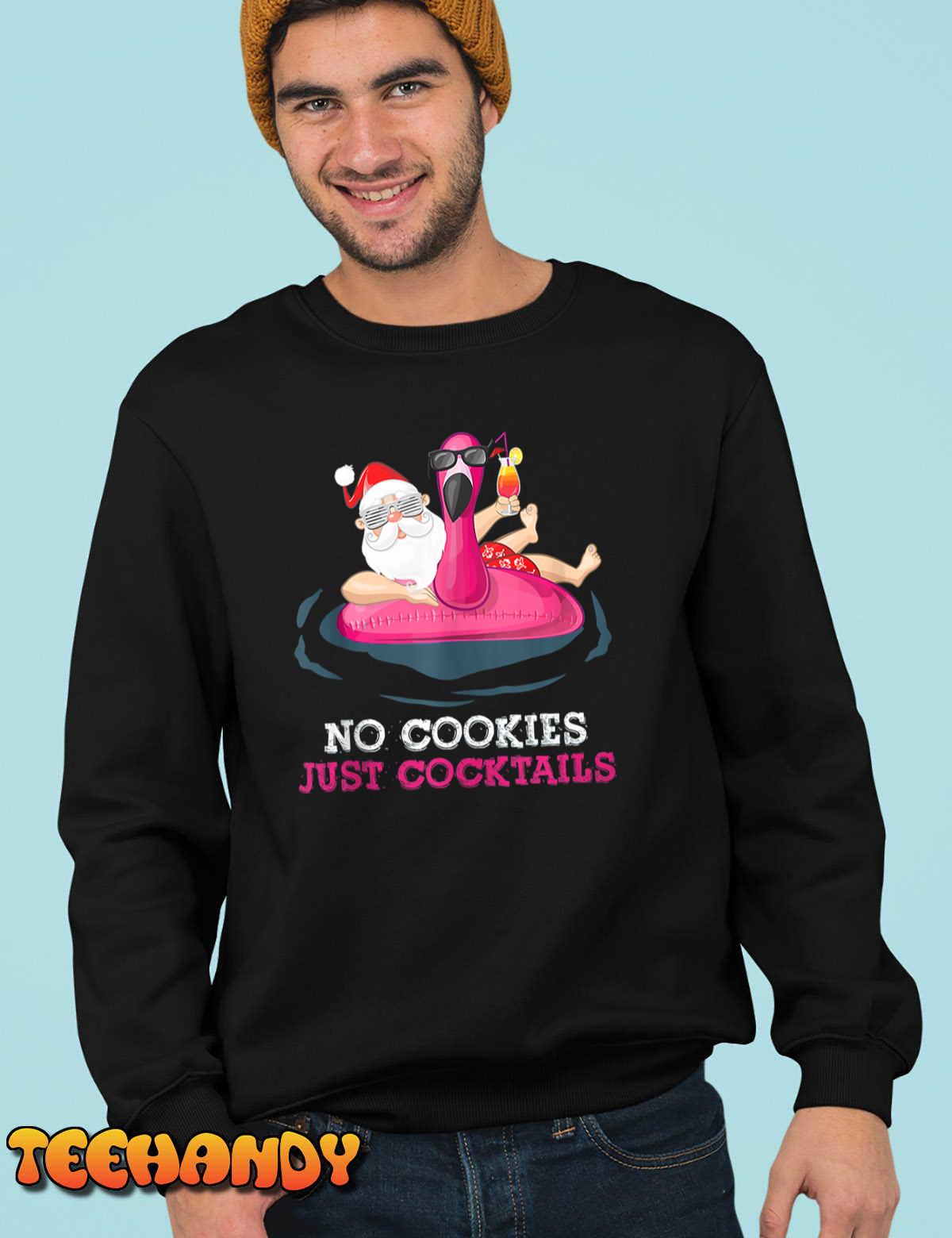 Christmas In July No Cookies Just Cocktails Summer Flamingo Tank Top