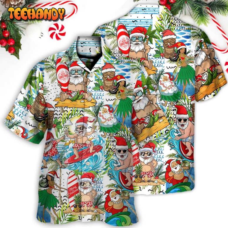 Christmas Santa Aloha Beach Vibe Hawaiian Shirt