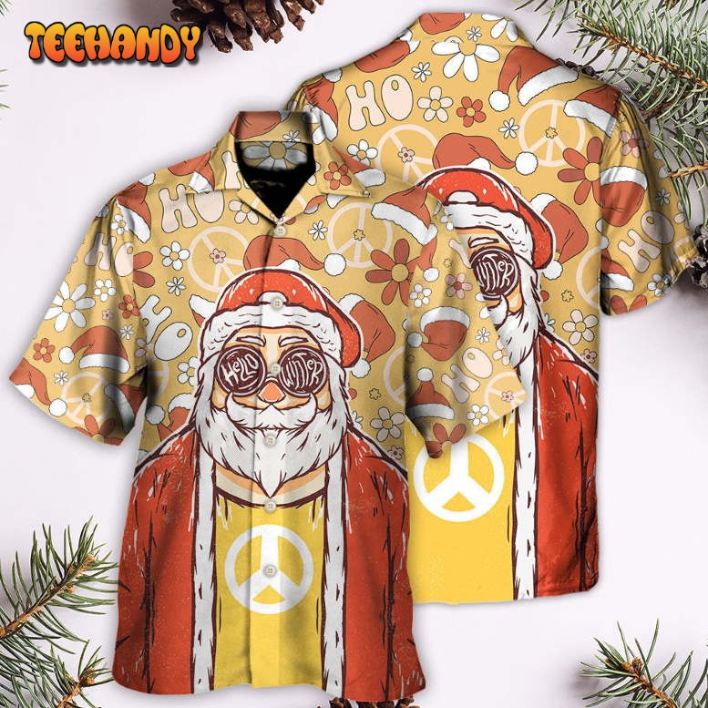 Christmas Santa Cutie Hippie Groovy Hawaiian Shirt