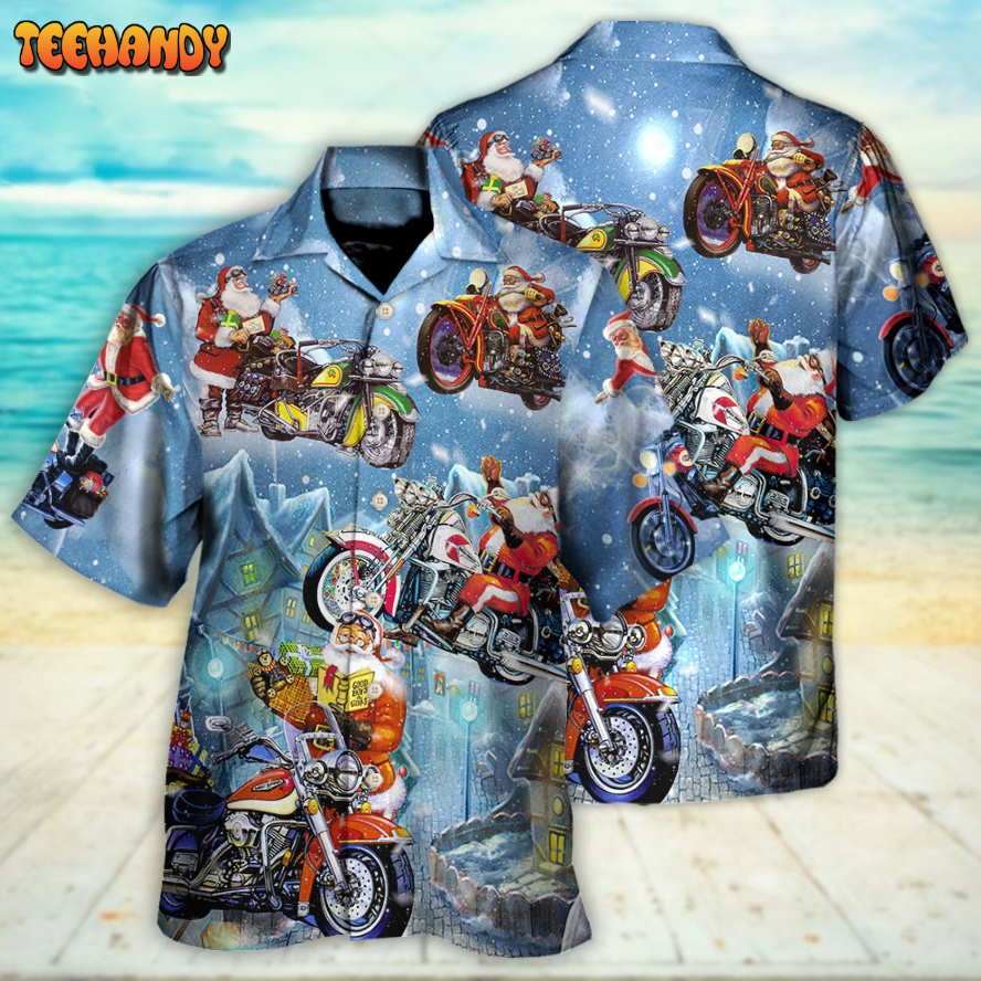 Christmas Santa Driving Happy Holidays Hawaiian Shirt