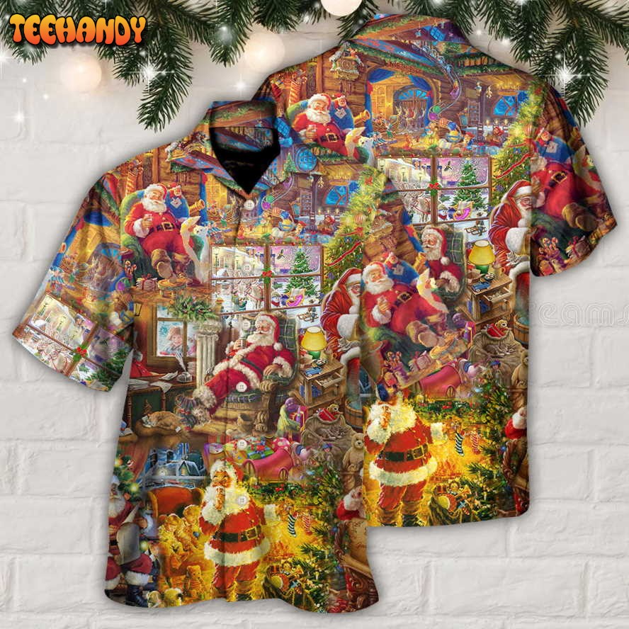 Christmas Santa Happy Holiday Season Of Joy Hawaiian Shirt