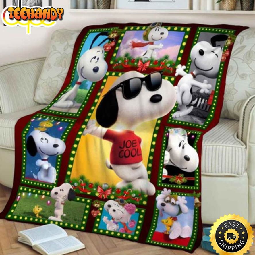 Christmas Snoopy 3D Full Printing The Peanuts Movie Snoopy Dog Blanket