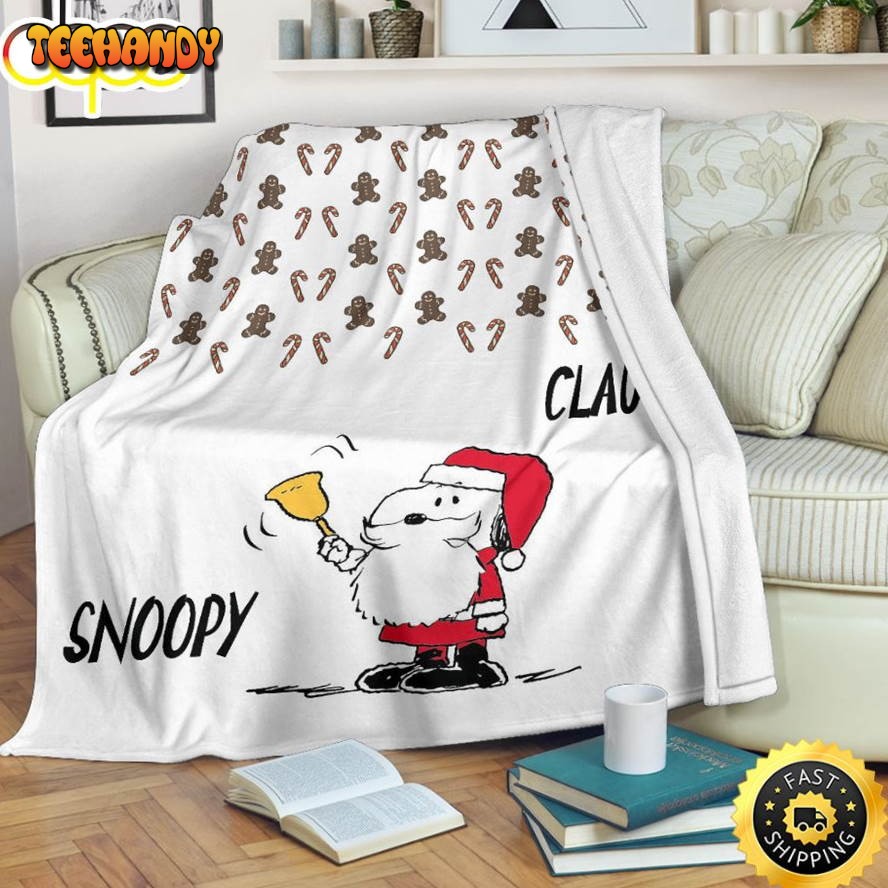 Christmas Snoopy Claus Cookies Candy Cane Patterns Snoopy Blanket Christmas