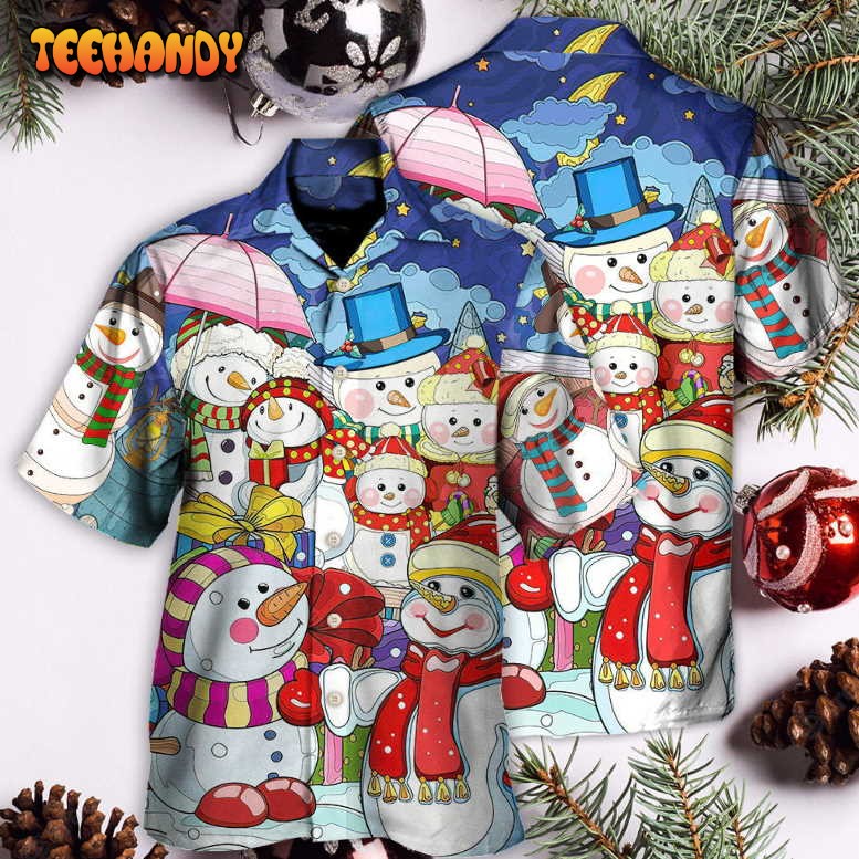 Christmas Snowman Merry Xmas And Happy New Year Hawaiian Shirt