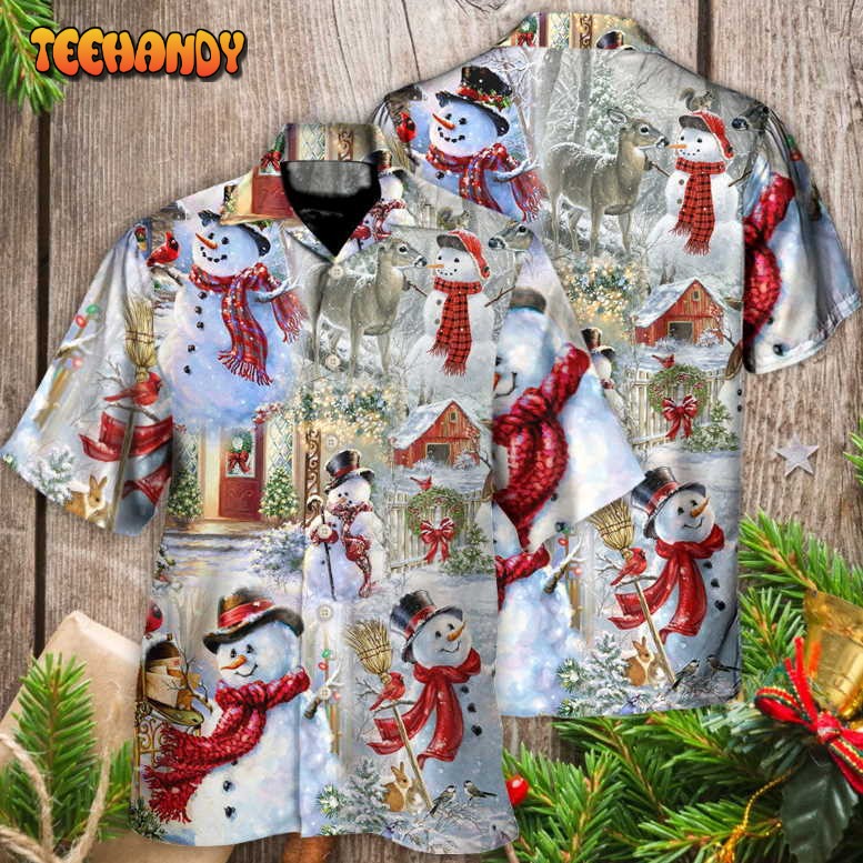 Christmas Snowman Merry Xmas Hawaiian Shirt