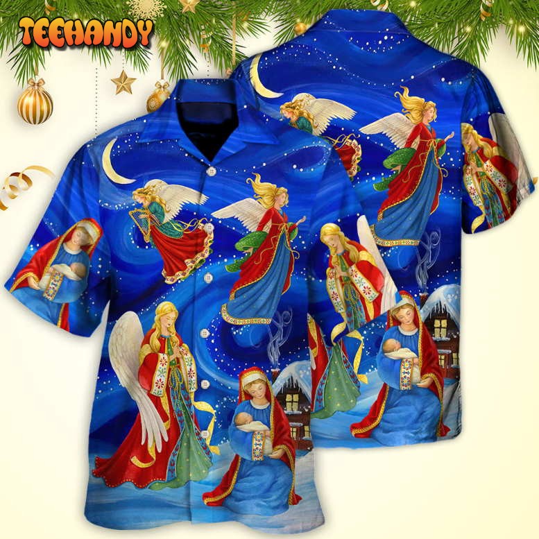 Christmas The Blessed Mother Love Christmas Light Hawaiian Shirt