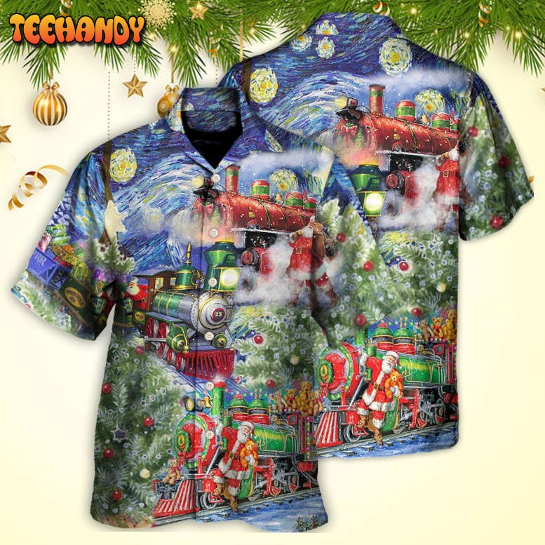 Christmas The Gift Train Arrives At The Wharf Hawaiian Shirt