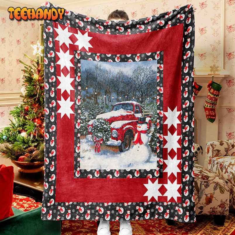 Christmas Truck Christmas Tree  Snowman Quilt