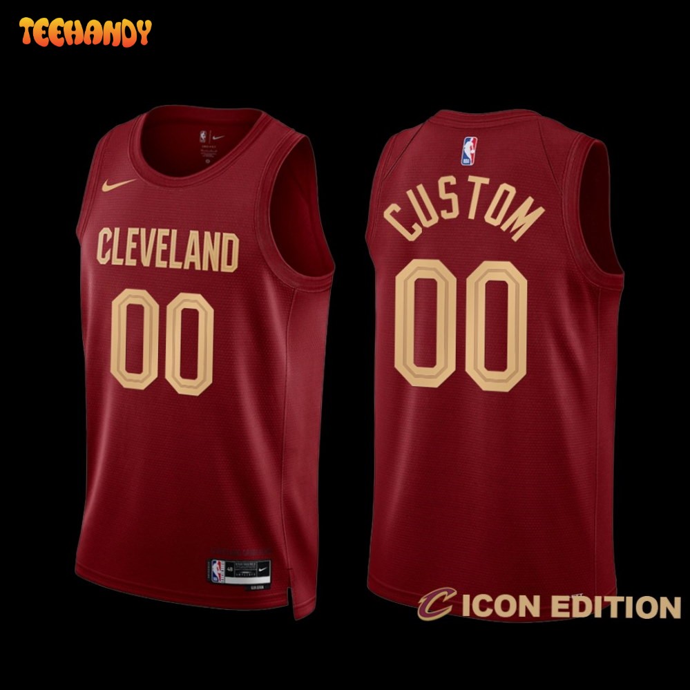 Cleveland Cavaliers Custom 2022-23 Icon Edition Jersey Wine