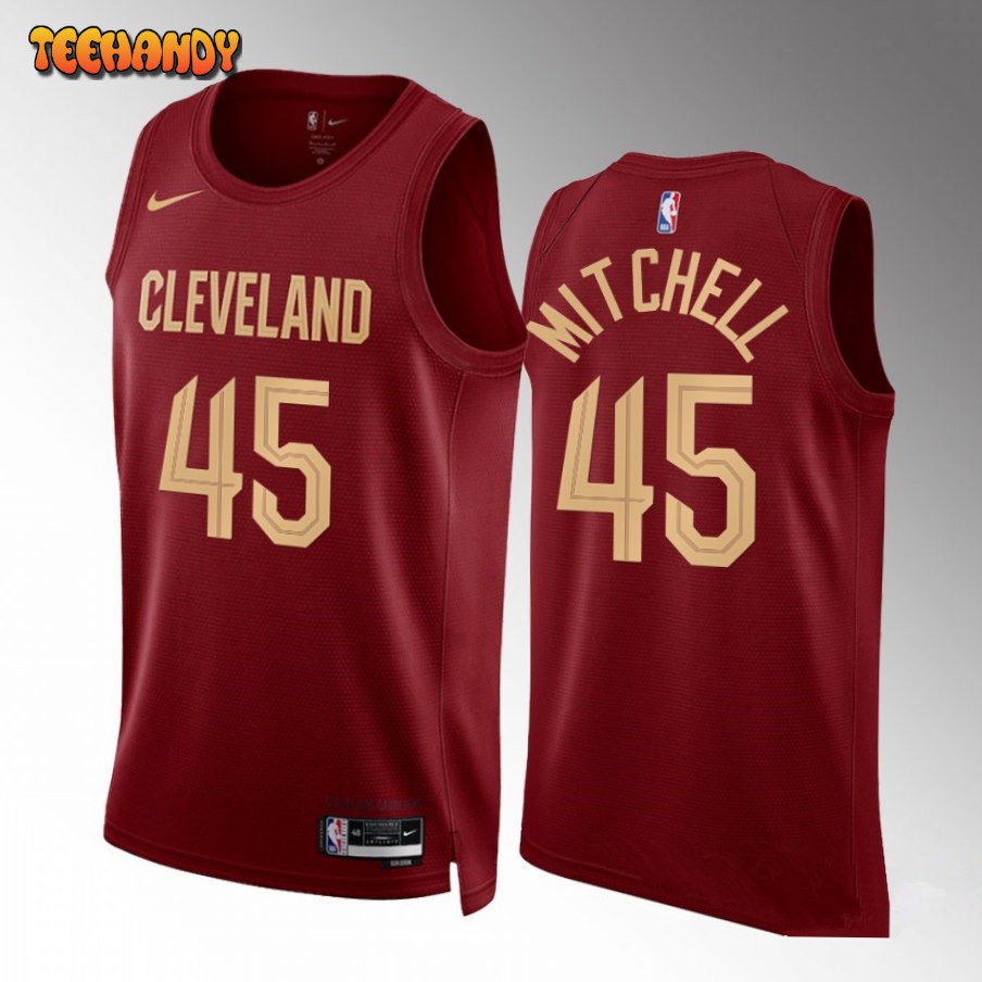 Cleveland Cavaliers Donovan Mitchell 2022-23 Wine Icon Edition Jersey