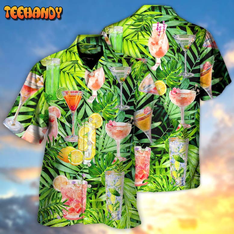 Cocktail Classy Tropical Summer Hawaiian Shirt