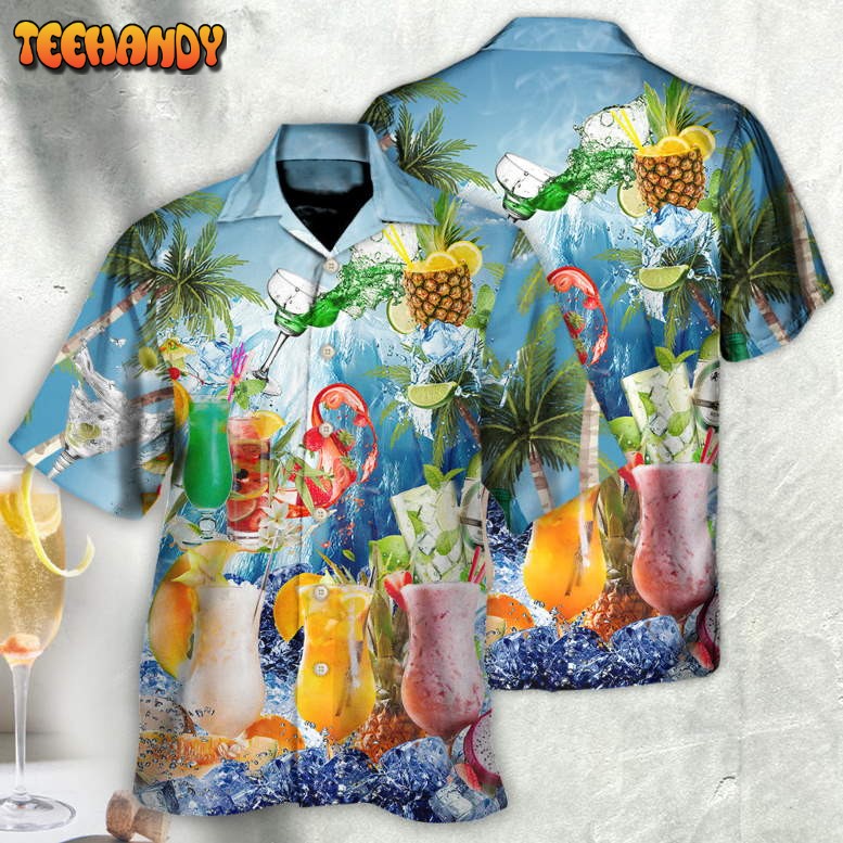 Cocktail Summer With Pieces Of Fruit So Fresh Hawaiian Shirt