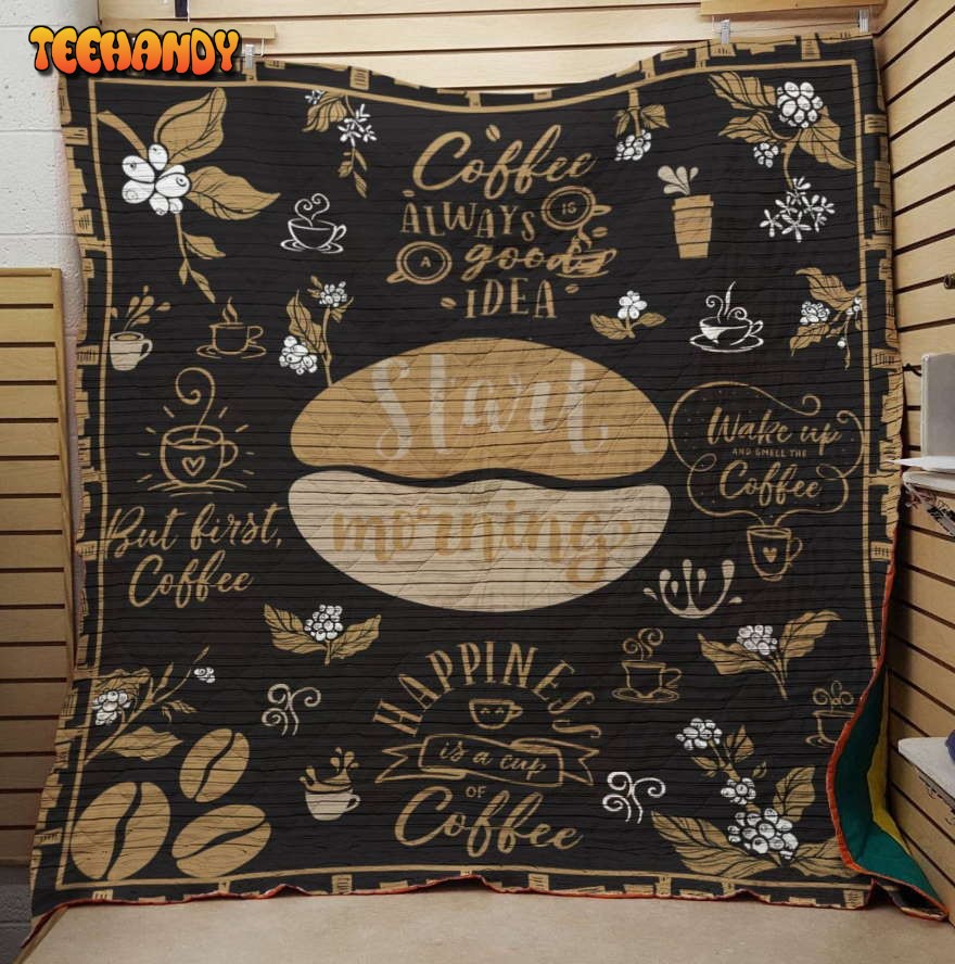 Coffee 3D Customized Quilt Blanket