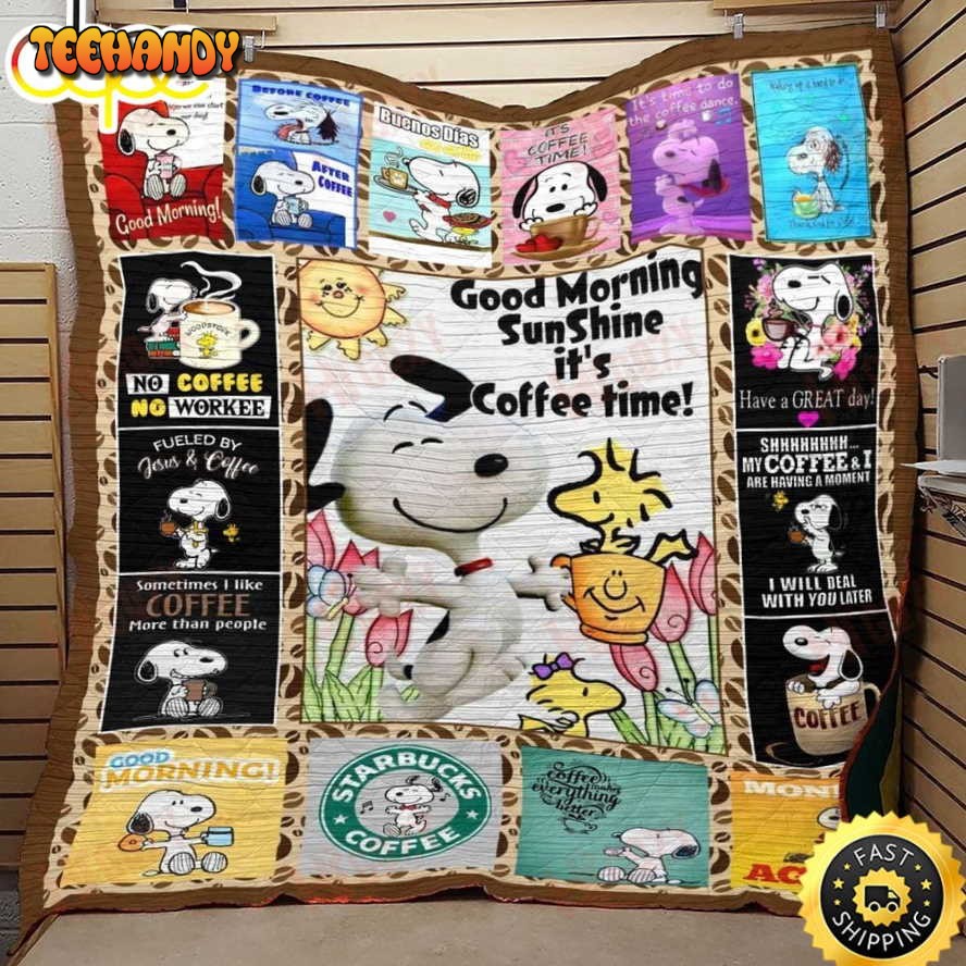 Coffee Is Happiness Snoopy The Peanuts Movie Snoopy Dog Blanket