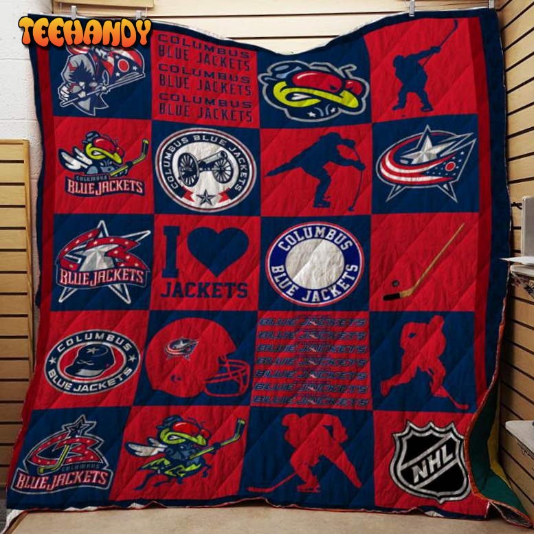 Columbus Blue Jackets 3D Quilt Blanket