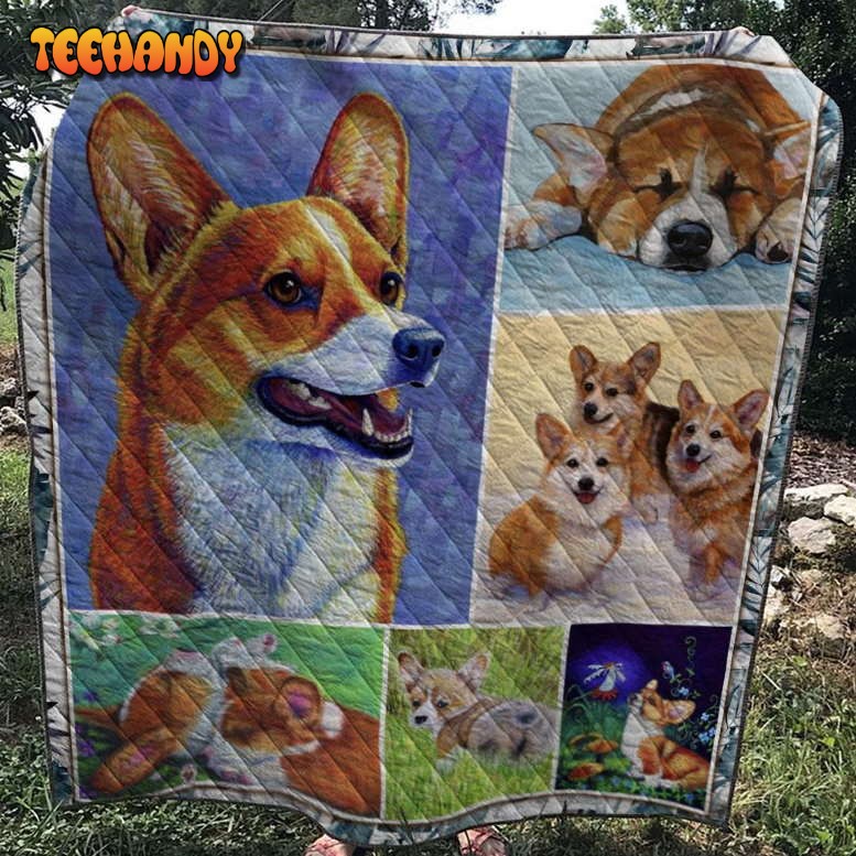 Corgi 3D Quilt Blanket