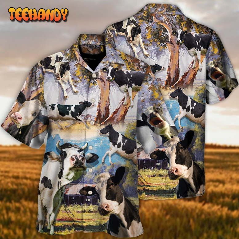 Cow Funny Dancing Australian Landscape Lover Cattle Hawaiian Shirt