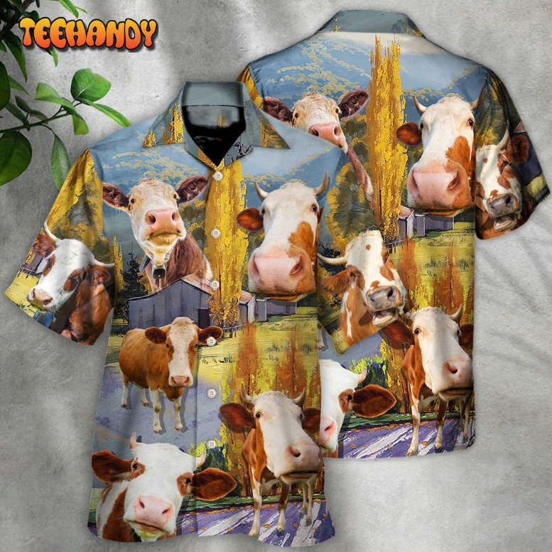 Cow Funny In The Australian Landscape Lover Cattle Hawaiian Shirt