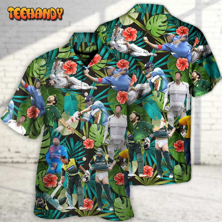 Cricket Sport Funny Play Amazing Tropical Art Hawaiian Shirt