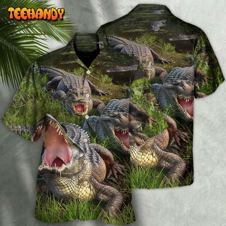 Crocodile The Crocodile Cannot Turn Its Head Hawaiian Shirt